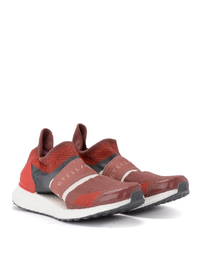 Shop Stella Mccartney Adidas By  Ultraboost X 3d Sneaker In Red And Gray Fabric In Multicolor