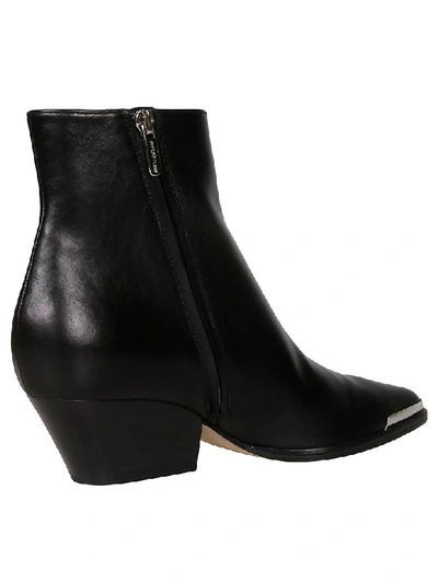 Shop Sergio Rossi Side Zip Ankle Boots In Black