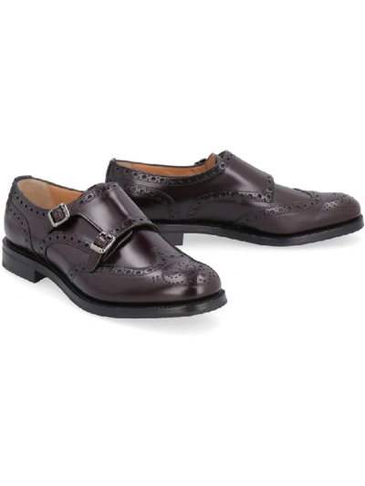 Shop Church's Lana R Monk-strap Leather Brogues In Burgundy