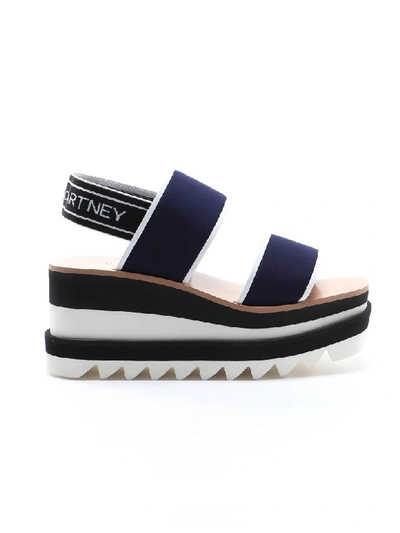 Shop Stella Mccartney Fabric Sandal In Navy/white