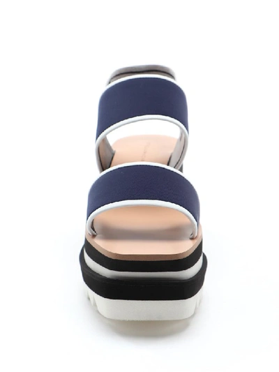 Shop Stella Mccartney Fabric Sandal In Navy/white