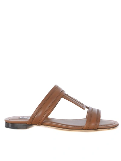 Shop Tod's Sandals In Cuoio