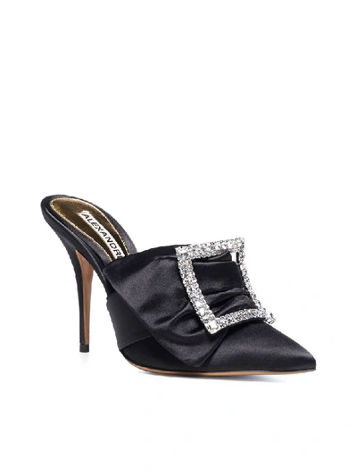 Shop Alexandre Vauthier Flat Shoes In Blacksatin