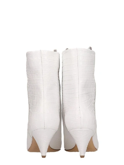 Shop The Seller High Heels Ankle Boots In White Leather