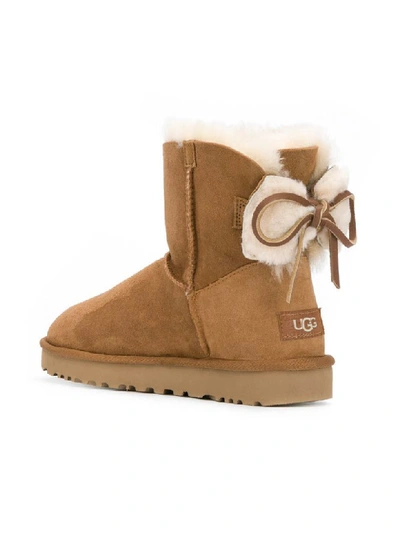 Shop Ugg Classic Double Bow In Chestnut
