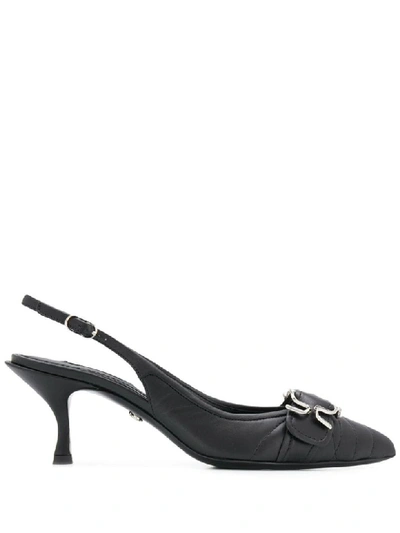 Shop Dolce & Gabbana Slingback Devotion In Nero