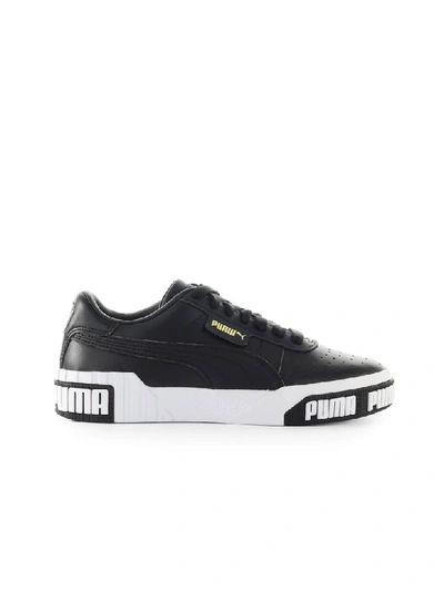 Shop Puma Cali Bold Black Gold Sneaker In Nero (black)