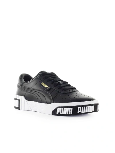 Shop Puma Cali Bold Black Gold Sneaker In Nero (black)