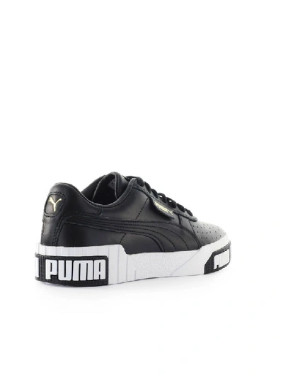 Shop Puma Cali Bold Black Gold Sneaker In Nero (black)