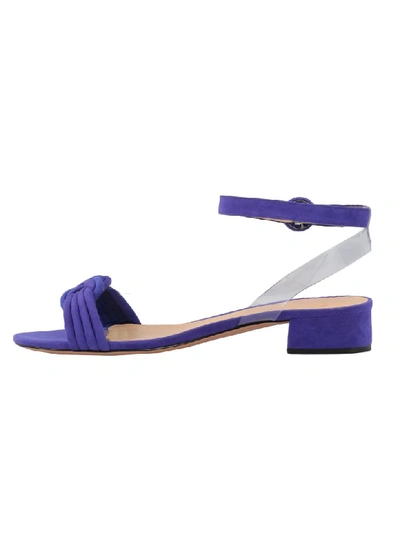 Shop Alexandre Birman Vicky Vinyl Lea 30 In Zaffre/transparent