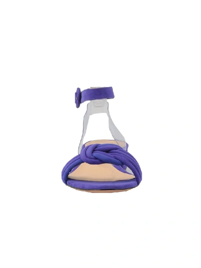 Shop Alexandre Birman Vicky Vinyl Lea 30 In Zaffre/transparent