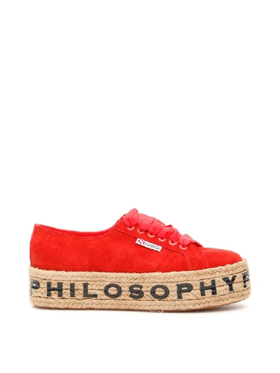 Shop Philosophy Di Lorenzo Serafini Superga Platforms In Red (red)