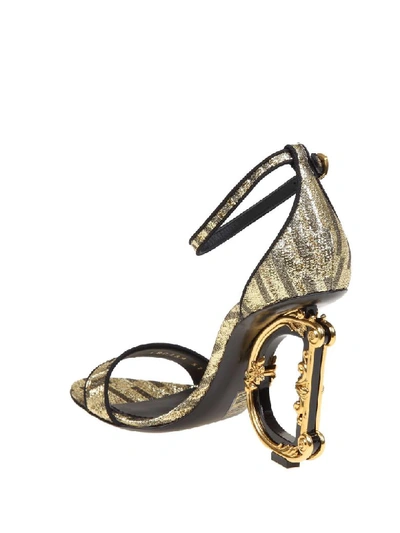 Shop Dolce & Gabbana Keira Sandal In Lurex In Black