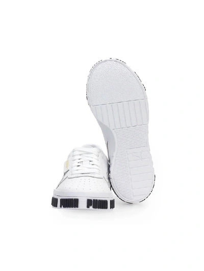 Shop Puma Cali Bold White Gold Sneaker In Bianco (white)