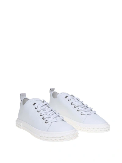 Shop Giuseppe Zanotti Sneakers Blabber In White Leather