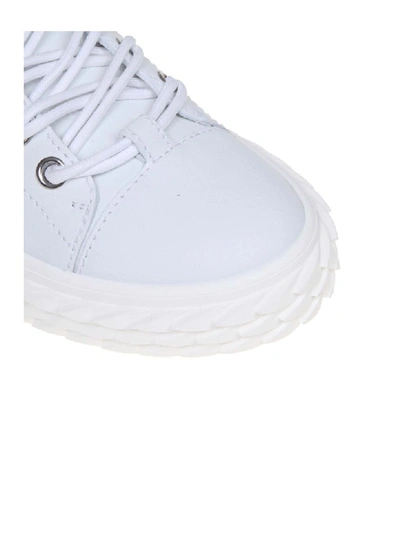 Shop Giuseppe Zanotti Sneakers Blabber In White Leather