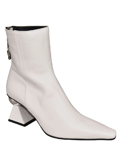 Shop Yuul Yie Zipped Ankle Boots In Bianco