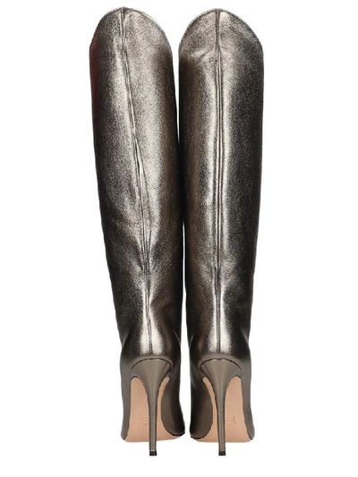 Shop Lerre High Heels Boots In Silver Leather