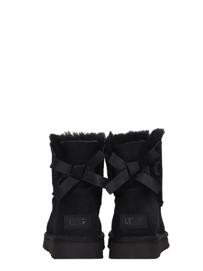 Shop Ugg Low Heels Ankle Boots In Black Suede