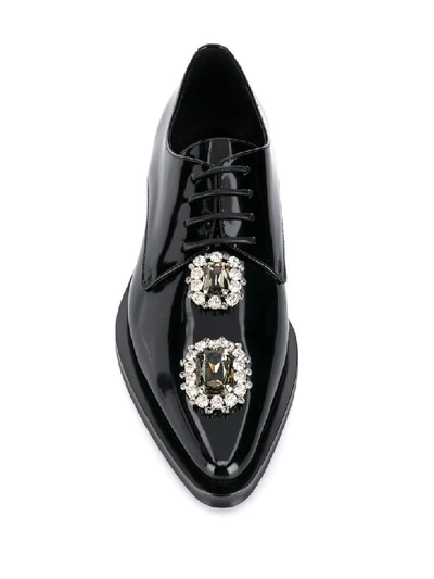 Shop Dolce & Gabbana Lace Up Shoes In Nero/black Diamond