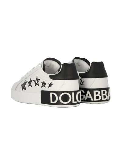 Shop Dolce & Gabbana Classic Logo Stars Sneakers In White