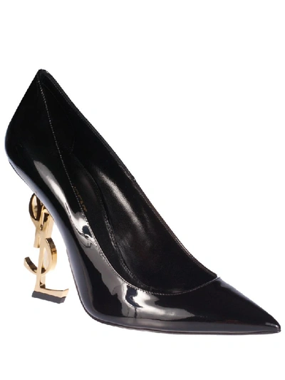 Shop Saint Laurent Vernice Chiffon Pumps In Black