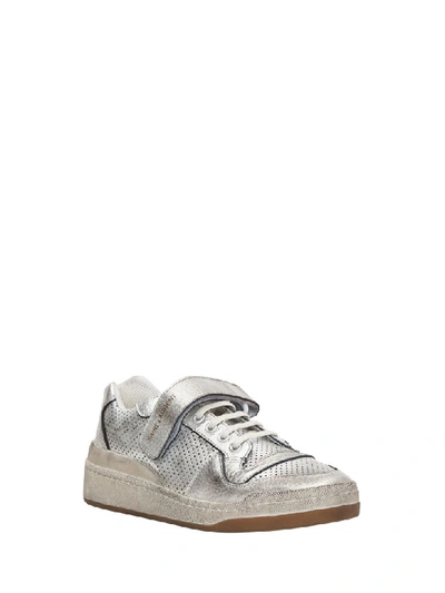 Shop Saint Laurent Sl24 Sneakers In Argento