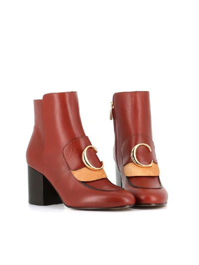 Shop Chloé Ankle-boots In Cognac