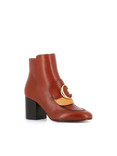 Shop Chloé Ankle-boots In Cognac