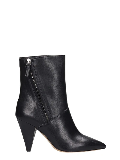 Shop The Seller High Heels Ankle Boots In Black Leather