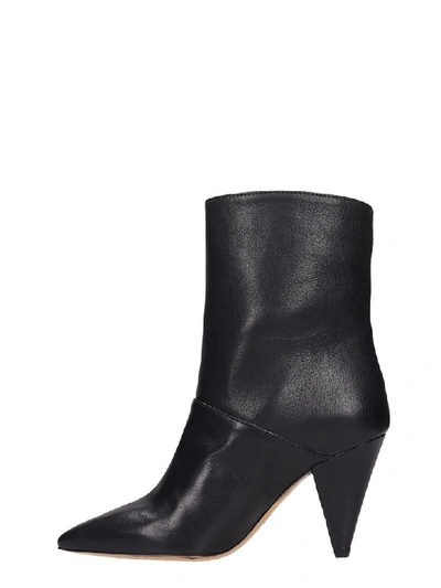 Shop The Seller High Heels Ankle Boots In Black Leather