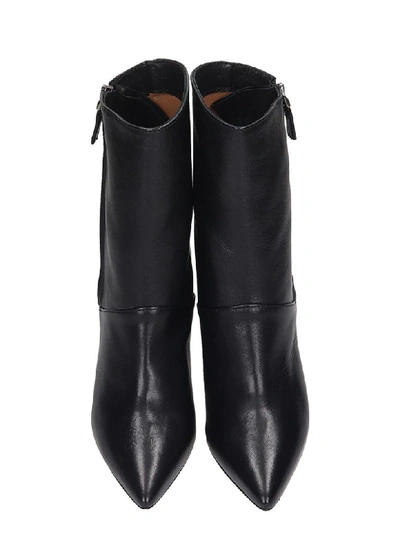 Shop The Seller High Heels Ankle Boots In Black Leather