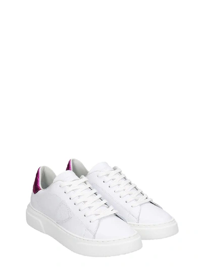 Shop Philippe Model Temple Sneakers In White Leather