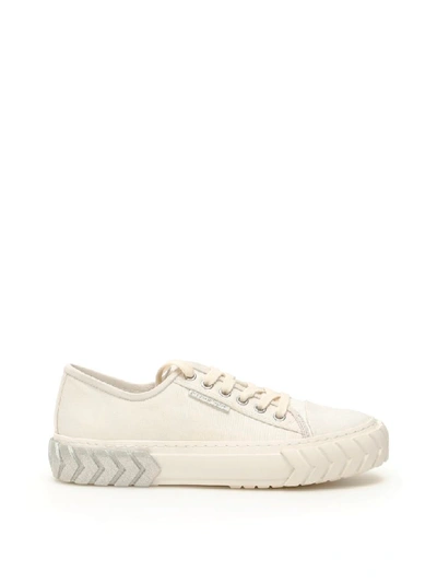 Shop Both Low Tyres Sneakers In White Glitter Silver (white)