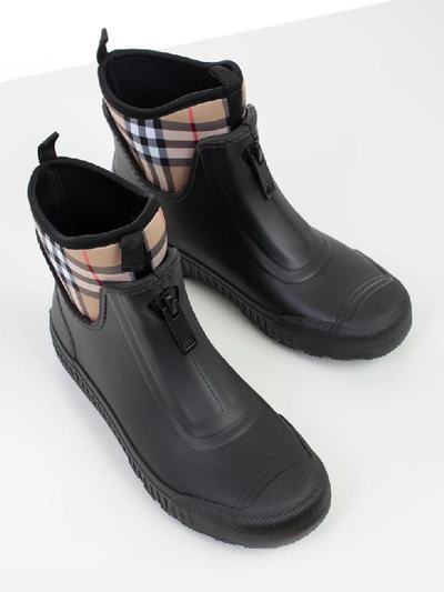 Shop Burberry Lf Flinton L Rubb Ankle Boots In Black