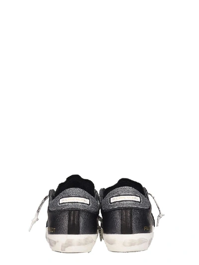 Shop Philippe Model Prsx L.d. Sneakers In Black Leather