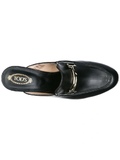 Shop Tod's Double T Mules Shoes In Nero