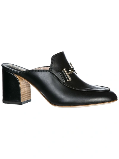 Shop Tod's Double T Mules Shoes In Nero