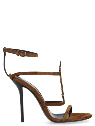 Shop Saint Laurent Cassandra Shoes In Brown