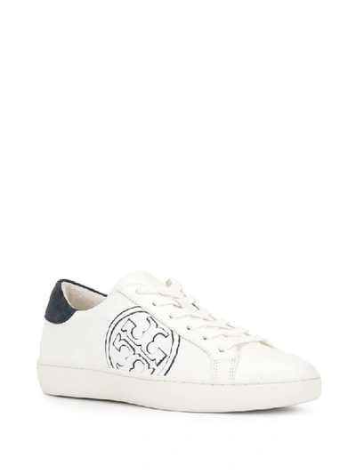 Shop Tory Burch T-logo Sneaker In Snow White/navy