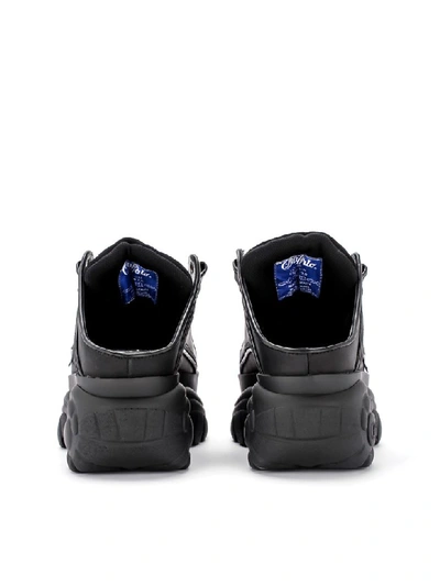 Shop Buffalo 1329 Black Leather Sabot Sneaker In Nero