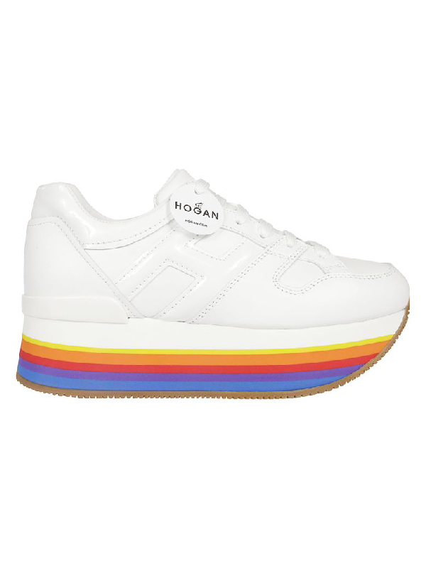 hogan rainbow platform sneakers