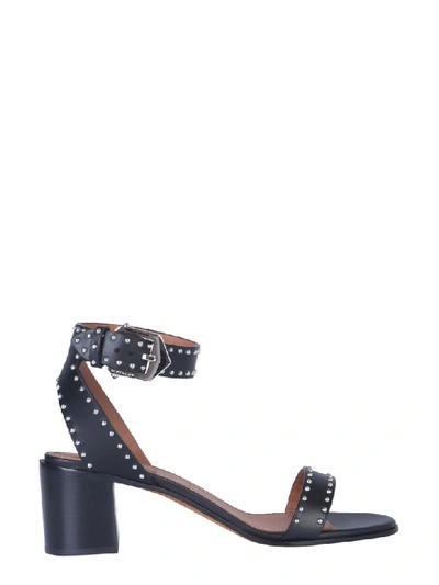Shop Givenchy Elegant Sandal With Buckle And Studs In Nero