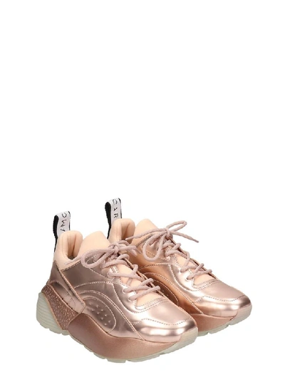 Shop Stella Mccartney Eclypse Sneakers In Copper Faux Leather