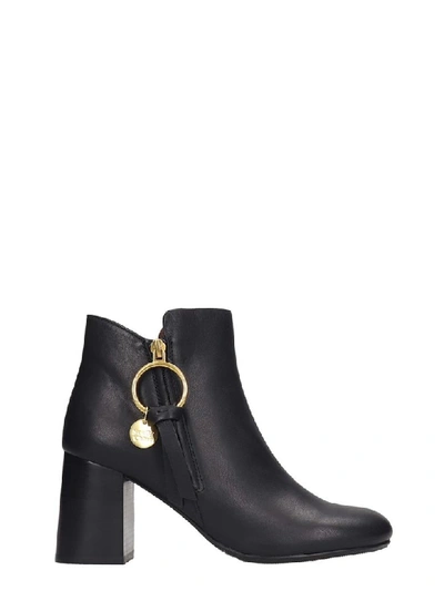 Shop See By Chloé High Heels Ankle Boots In Black Leather