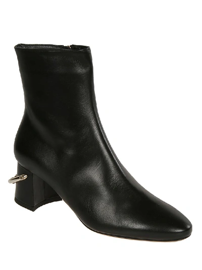 Shop L'autre Chose Heel Buckle Ankle Boots In Black