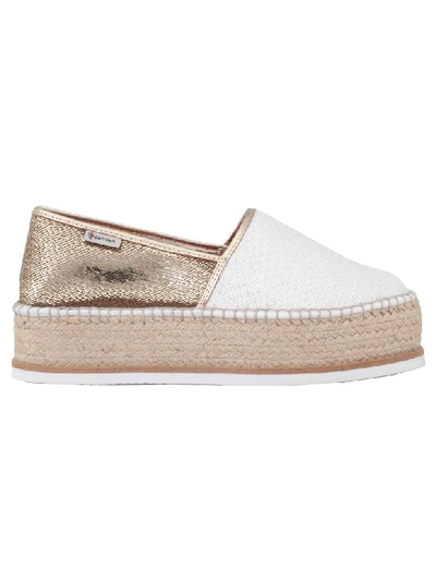 Shop Espadrilles In White Gold