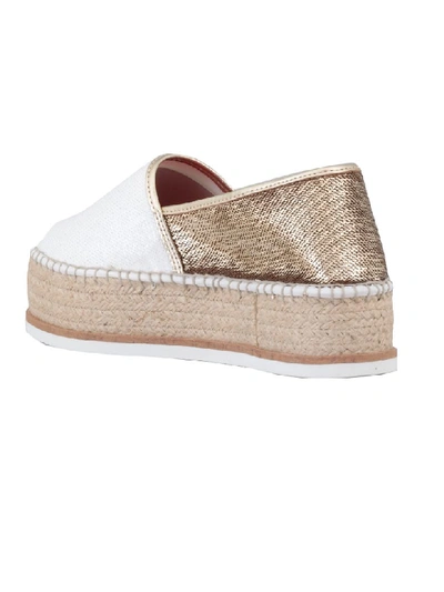 Shop Espadrilles In White Gold