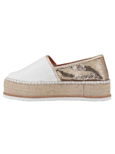 Shop Espadrilles In White Gold