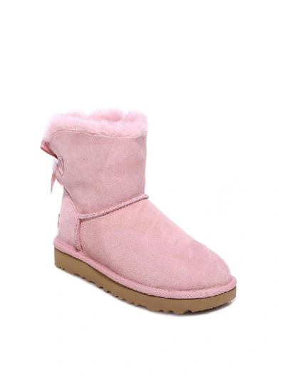 Shop Ugg Mini Bailey Bow Ii Ankle Boots In Pink